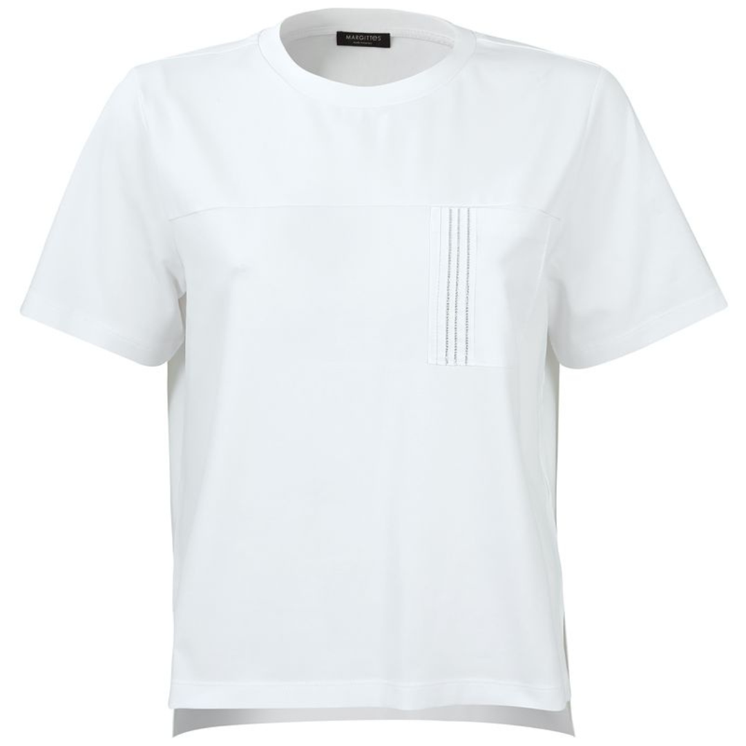 Margittes 1/2 Sleeve T-Shirt In White