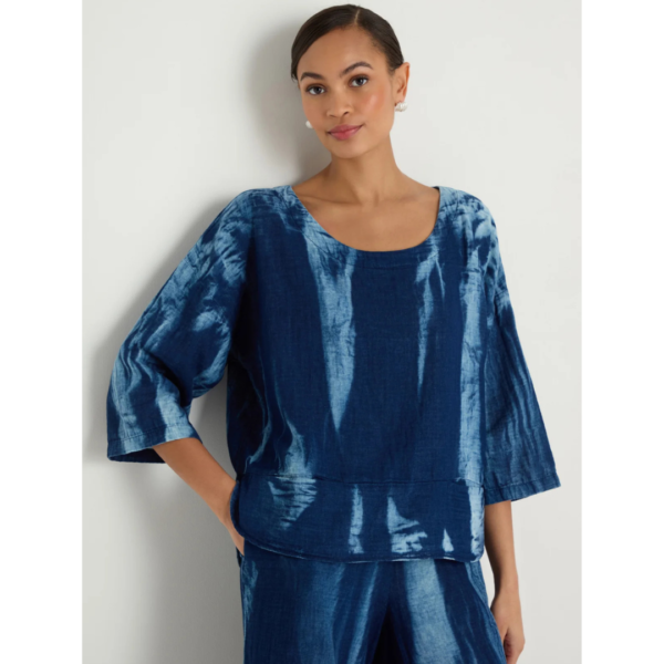 Luukaa Avery Woven Top In Candy Sky