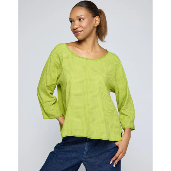 Luukaa Elira Woven Top In Lime