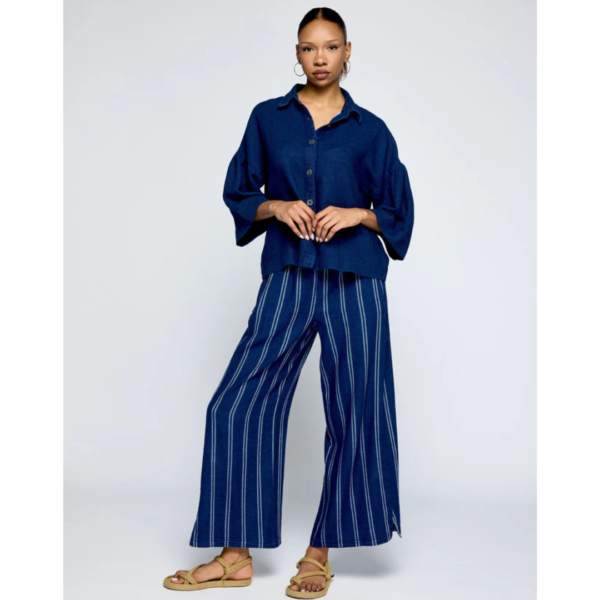 Luukaa Azalea Woven Trouser In Stripe Denim