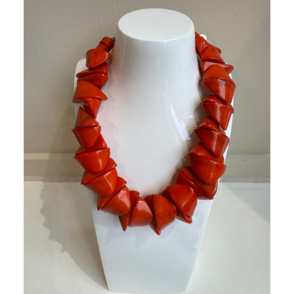 Sonata Short Chunky Necklace In Orange