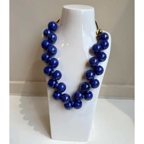 Sonata Beaded Necklace In Blue