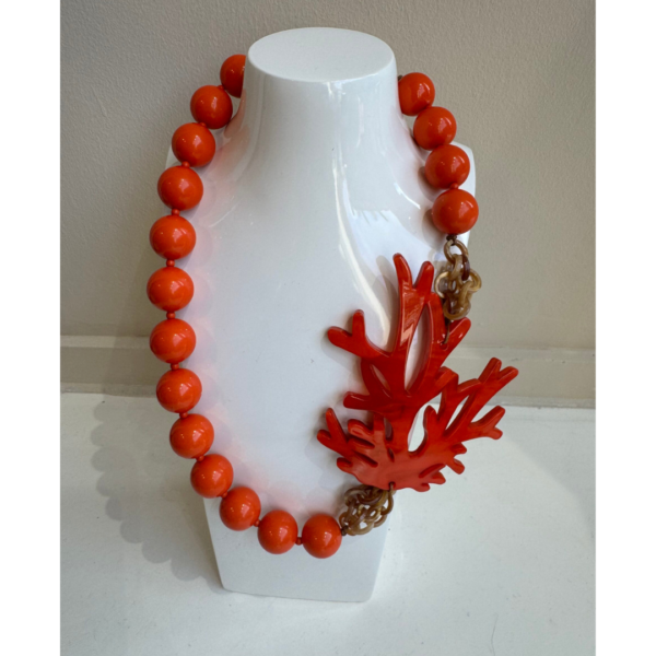 Sonata Bead And Coral Necklace In Rosa Coral