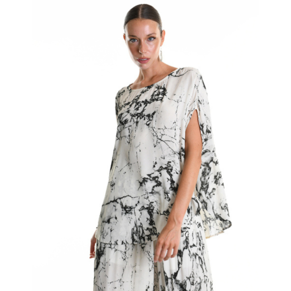 La Haine Asymmetrical Tunic in White