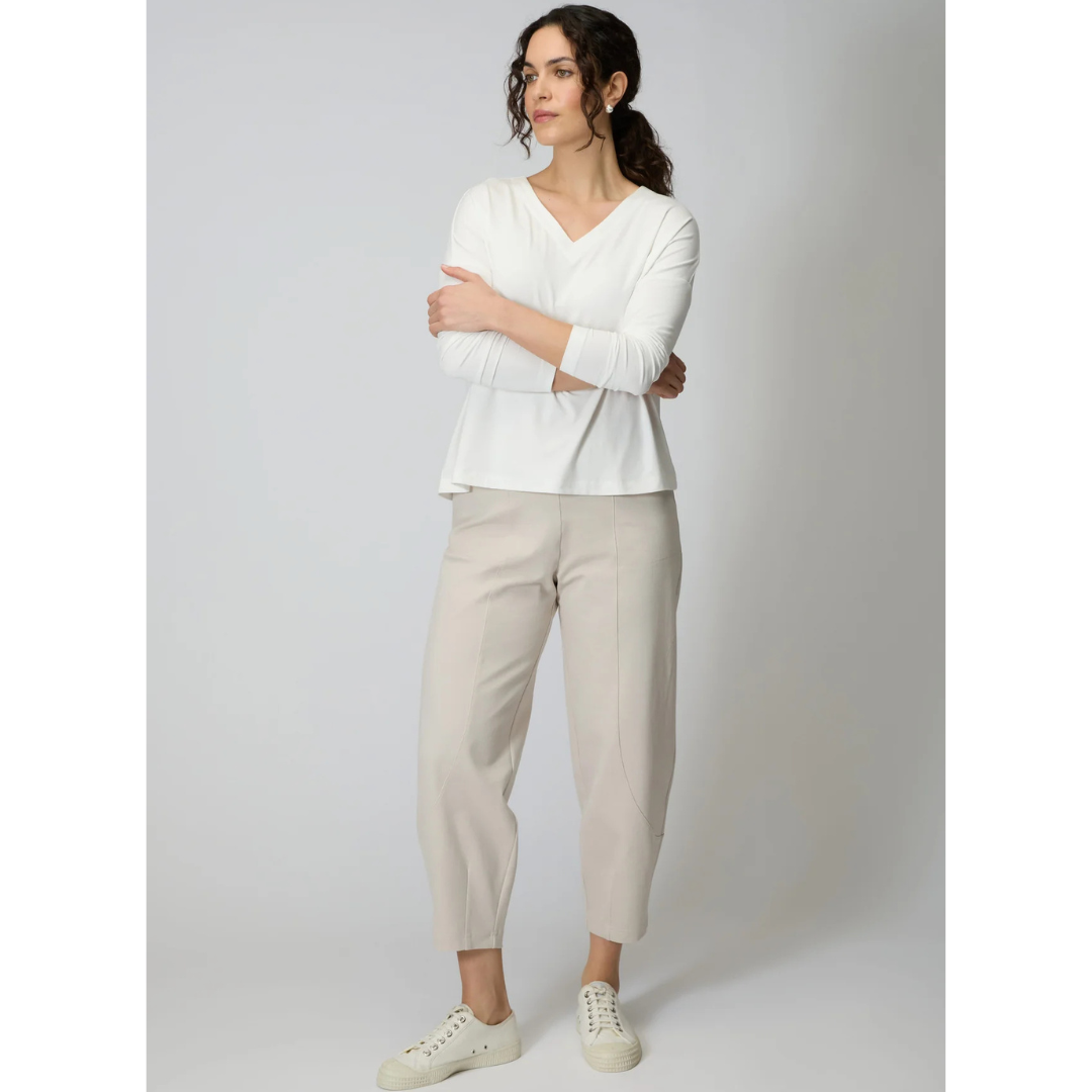Sahara Ponte Bubble Trouser in Ecru