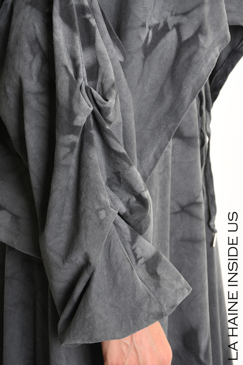 La Haine Hooded Sweat Shirt in Grey - Image 4