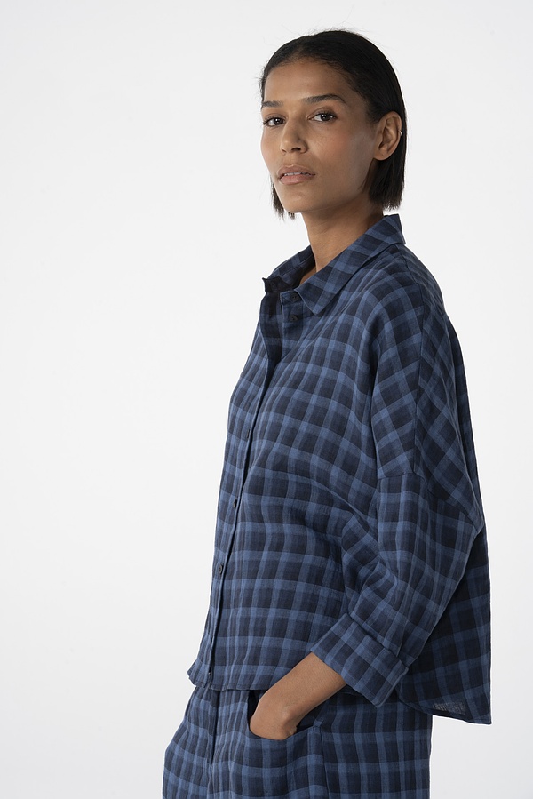 OSKA Shirt 617 In Navy - Image 3