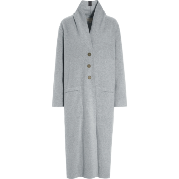 Henriette Steffensen Fleece Cardigan In Light Grey