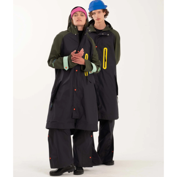 One Node Waterproof Parka In Navy/Olive