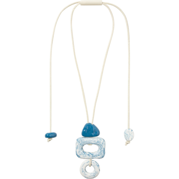 Zsiska Adjustable Necklace in Cream/Blue