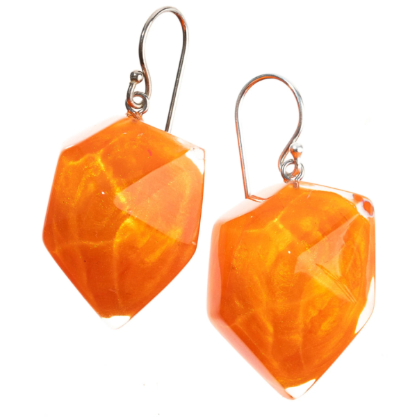 Zsiska Earrings With Orange Drops