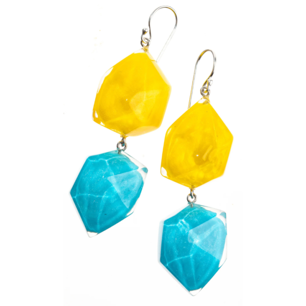 Zsiska Drop Earring In Yellow/Blue