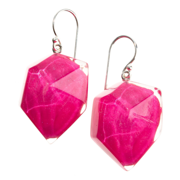 Zsiska Earrings with Pink Drops