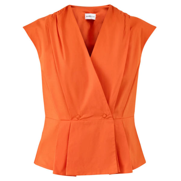 Marella Mllbazar Top-Woven Waistcoat In Orange
