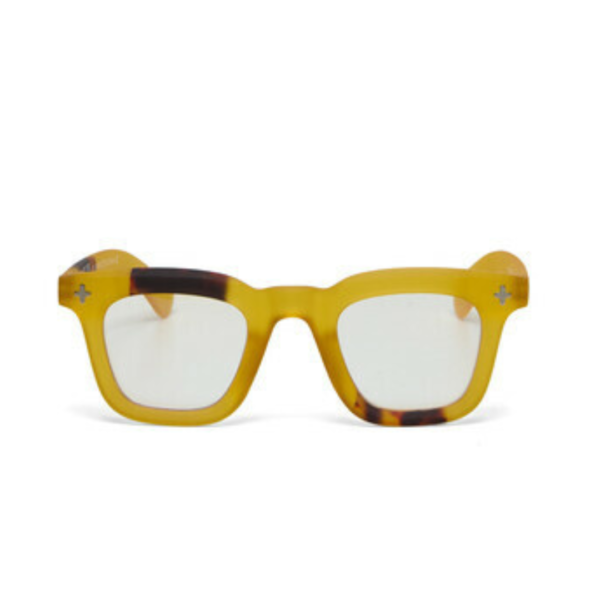 OKKIA Firenze Reading Glasses In Yellow With 3 Points Havana