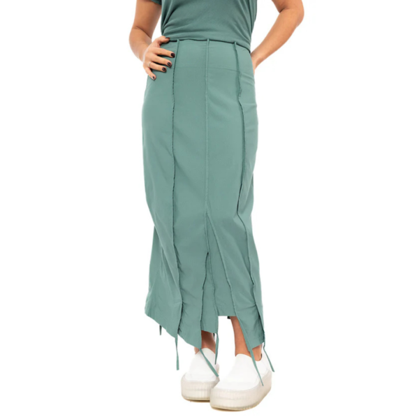 Rundholz Panelled Skirt In Grass