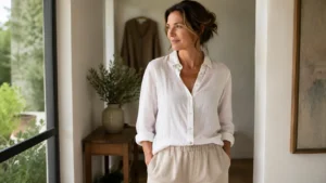 Women in natural fabrics