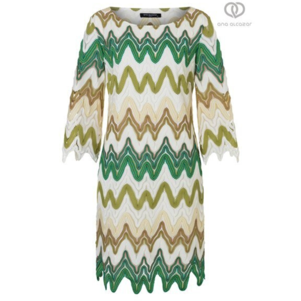 Ana Alcazar Short Dress In Original Green