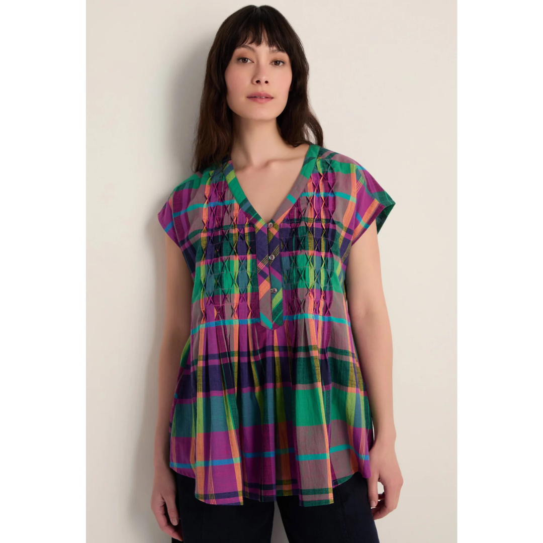 Sahara Madras Coloured Check Top