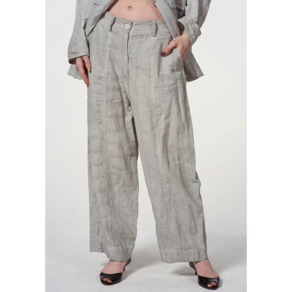 Baci Pin Stripe Trouser In Salt
